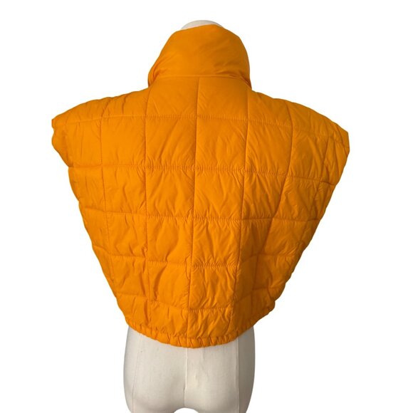 2/$30 Zara XS-S Orange Quilted Puffer Vest Jacket - Picture 14 of 15